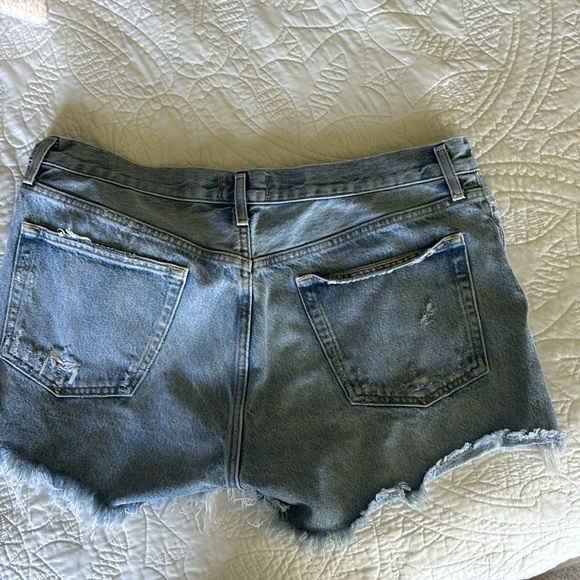 Agolde light wash denim shorts. Distressed. Size 31. Like new. - Picture 4 of 4